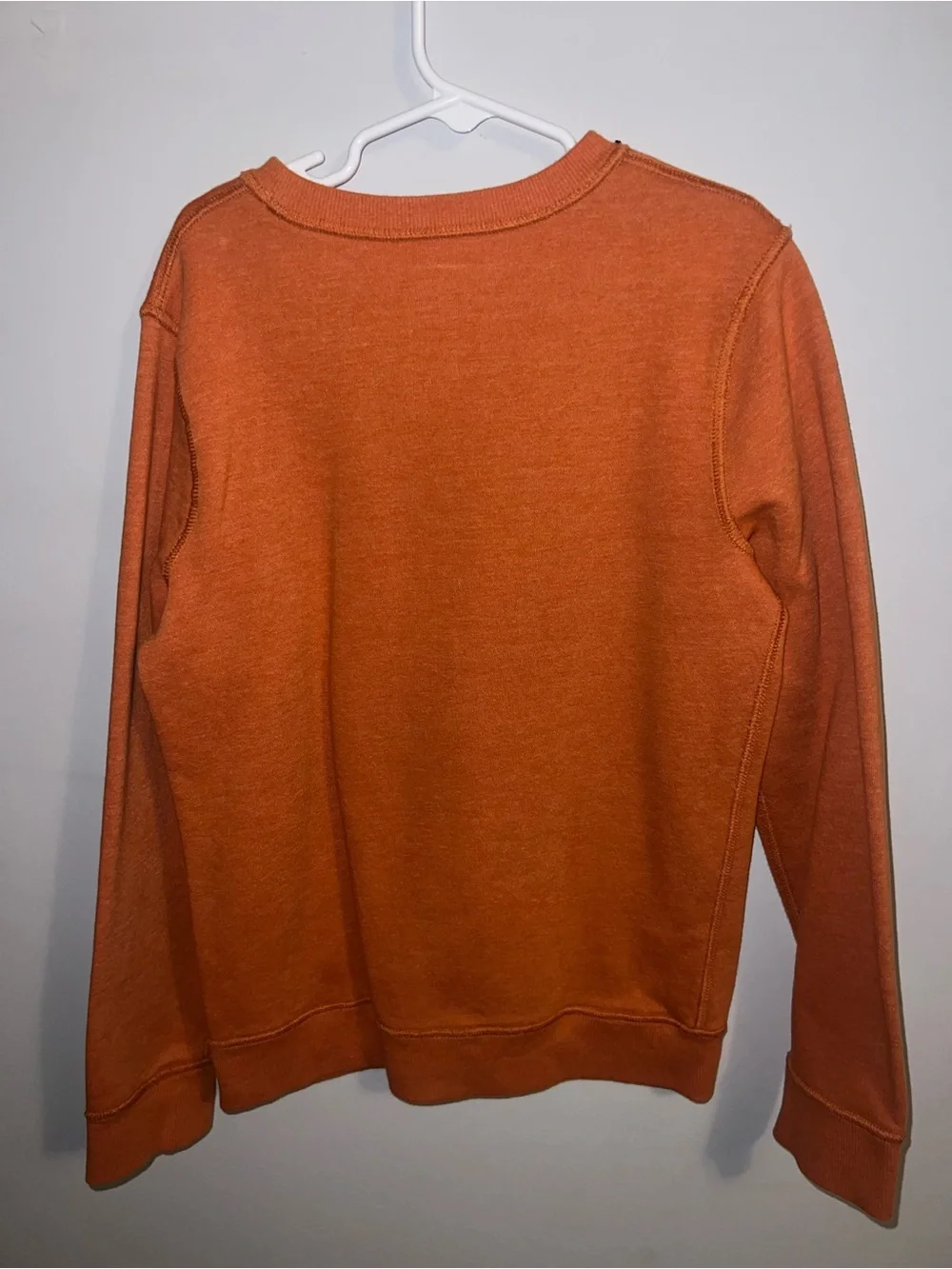 Disney Orange Mickey Mouse Panel Crewneck Sweatshirt